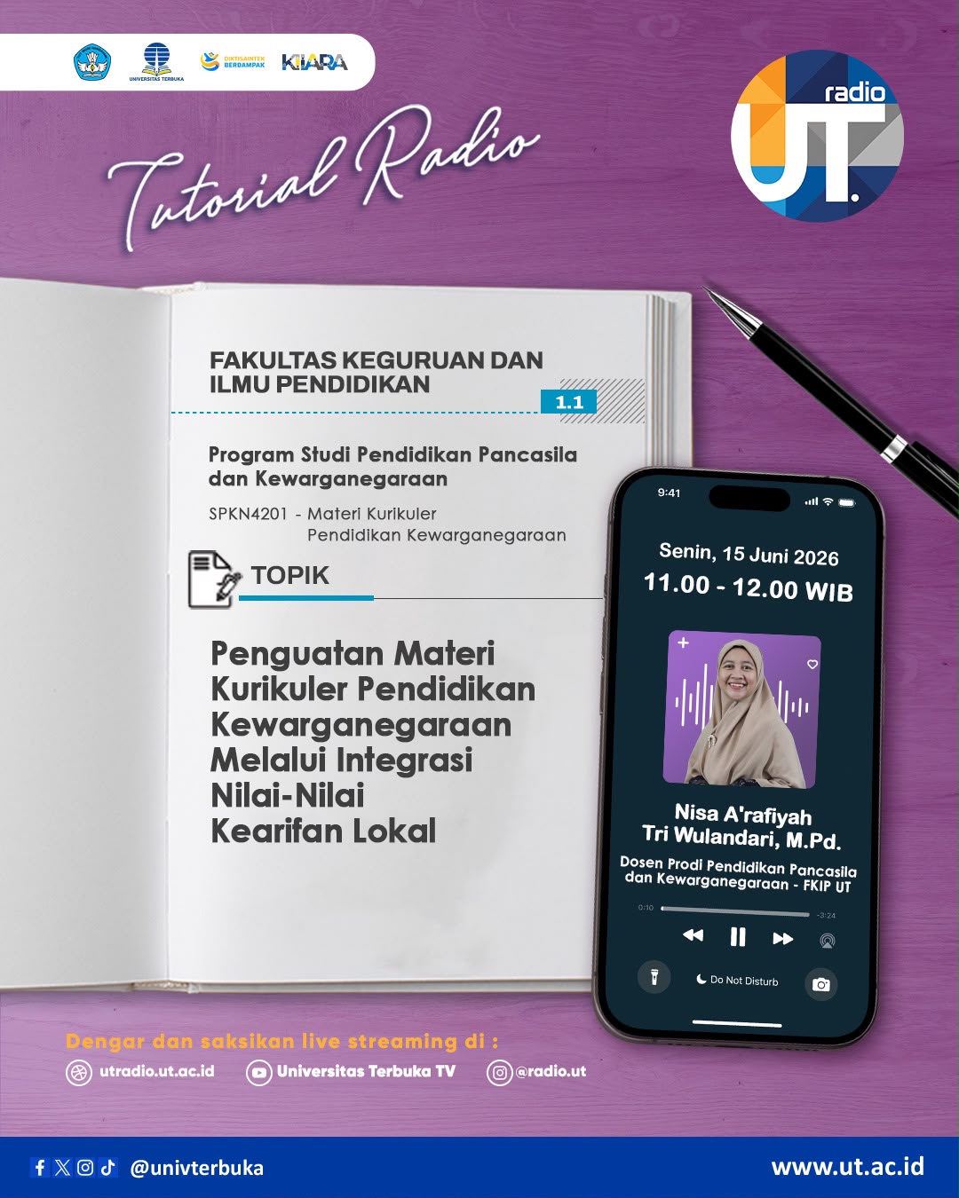 Penguatan Materi Kurikuler Pendidikan Kewarganegaraan Melalui Integrasi Nilai - Nilai Kearifan Lokal