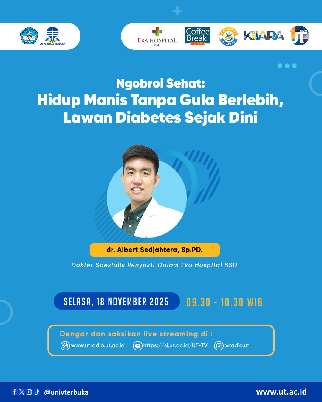 Ngobrol Sehat: Hidup Manis Tanpa Gula Berlebih, Lawan Diabetes Sejak Dini