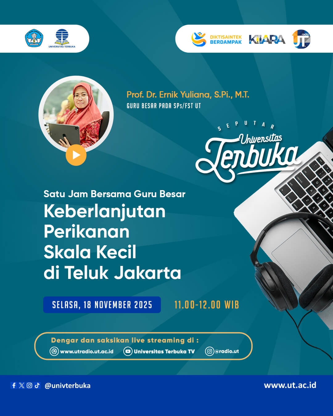 Satu Jam Bersama Guru Besar "Keberlanjutan Perikanan Skala Kecil di Teluk Jakarta"
