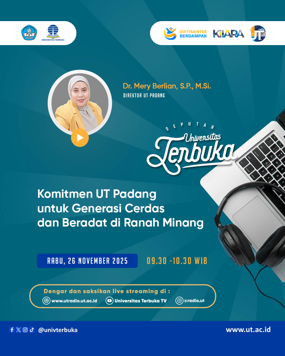 Komitmen UT Padang untuk Generasi Cerdas dan Beradat di Ranah Minang