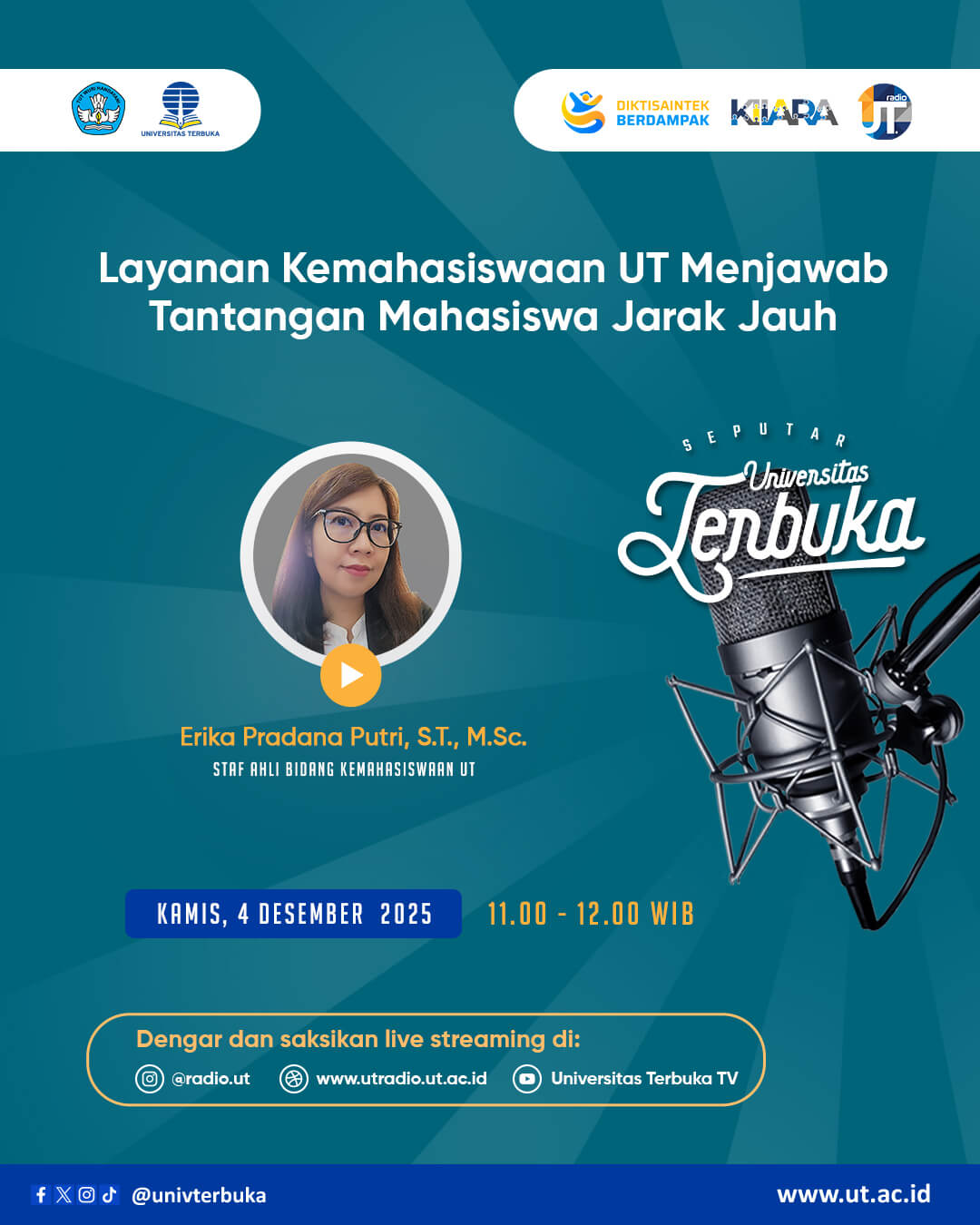 Layanan Kemahasiswaan UT Menjawab Tantangan Mahasiswa Jarak Jauh