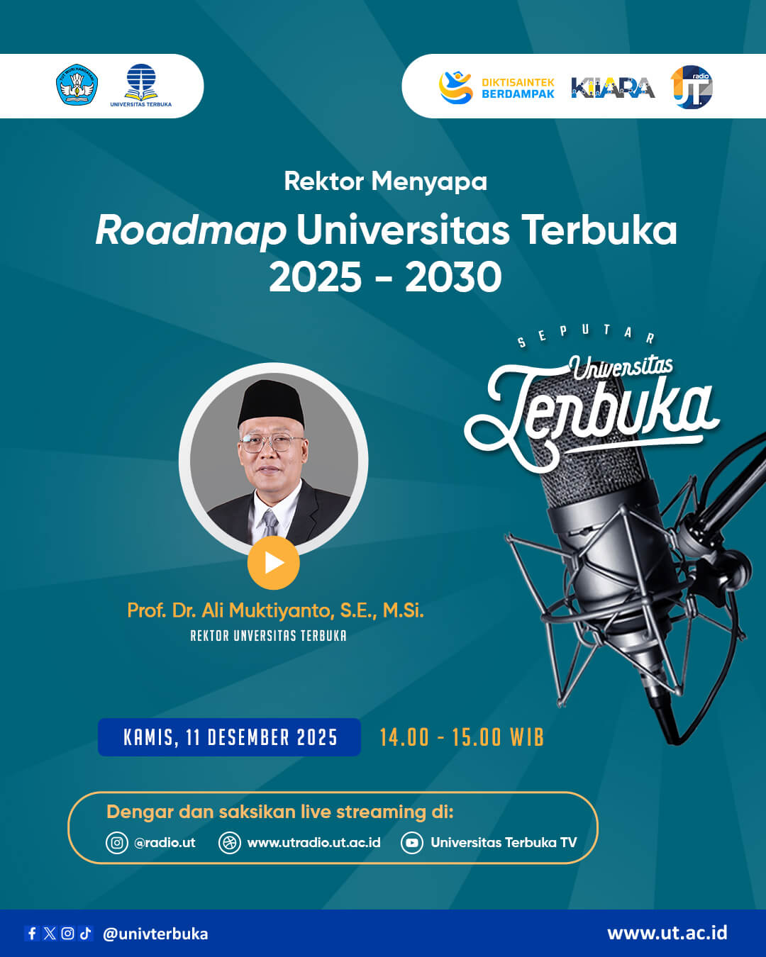  Rektor Menyapa: Roadmap Universitas Terbuka 2025 - 2030 