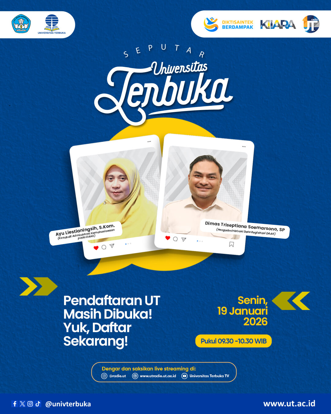 Pendaftaran UT Masih Dibuka! Yuk, Daftar Sekarang!