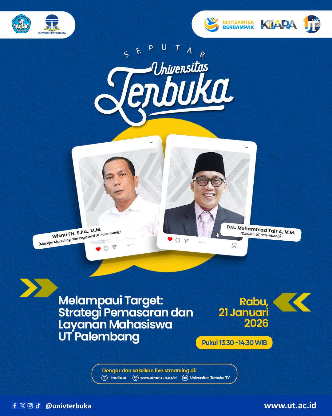 Melampaui Target: Strategi Pemasaran dan Layanan Mahasiswa UT Palembang