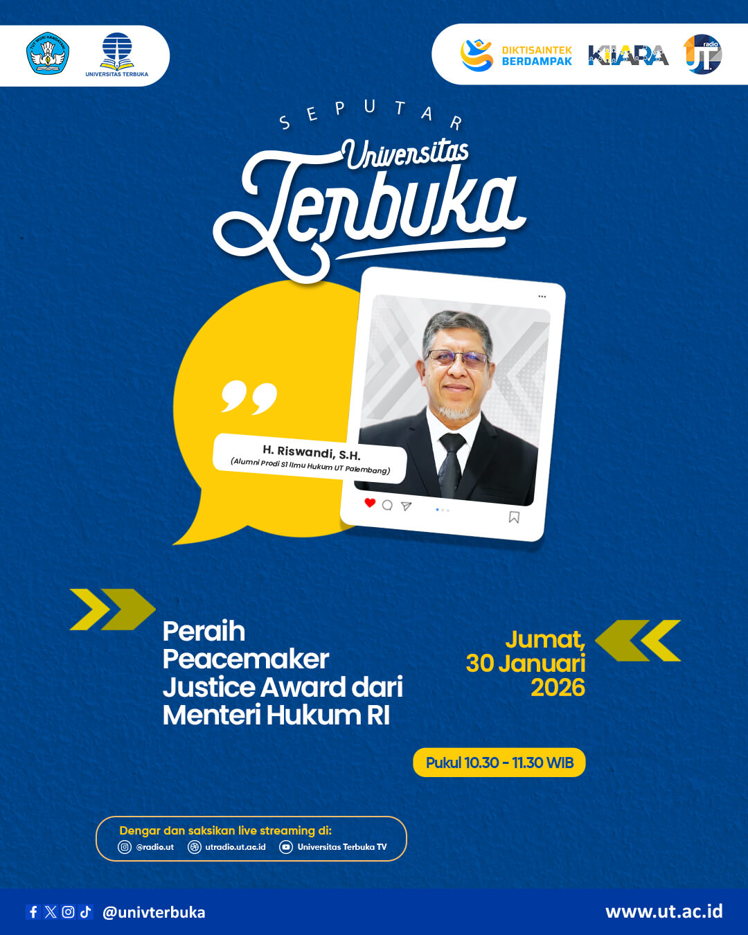 Bincang Mahasiswa Berprestasi: Meraih Peacemaker Justice Award dari Menteri Hukum RI