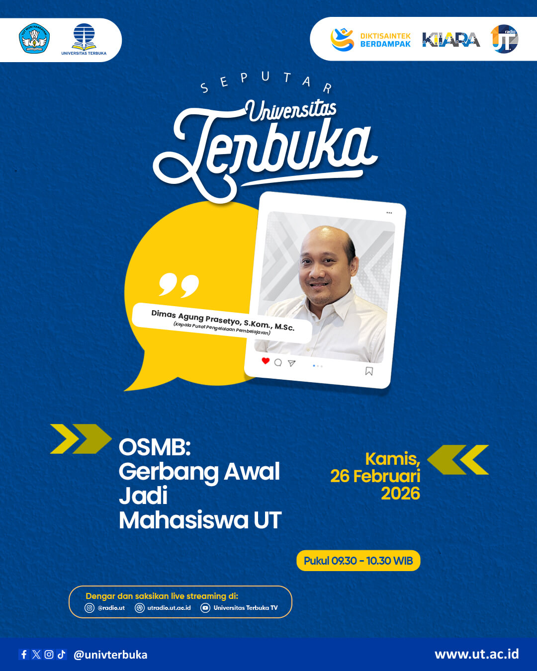 OSMB: Gerbang Awal Jadi Mahasiswa UT