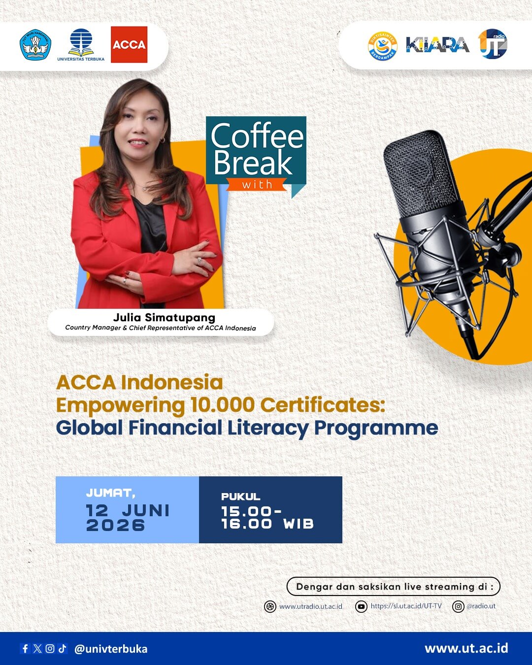 From Campus to Career: Your Path with ACCA " bersama Universitas Terbuka & Wardaya Global Skills Centre!