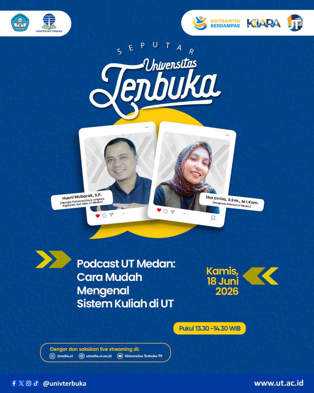 Podcast UT Medan: Cara Mudah Mengenal Sistem Kuliah di UT