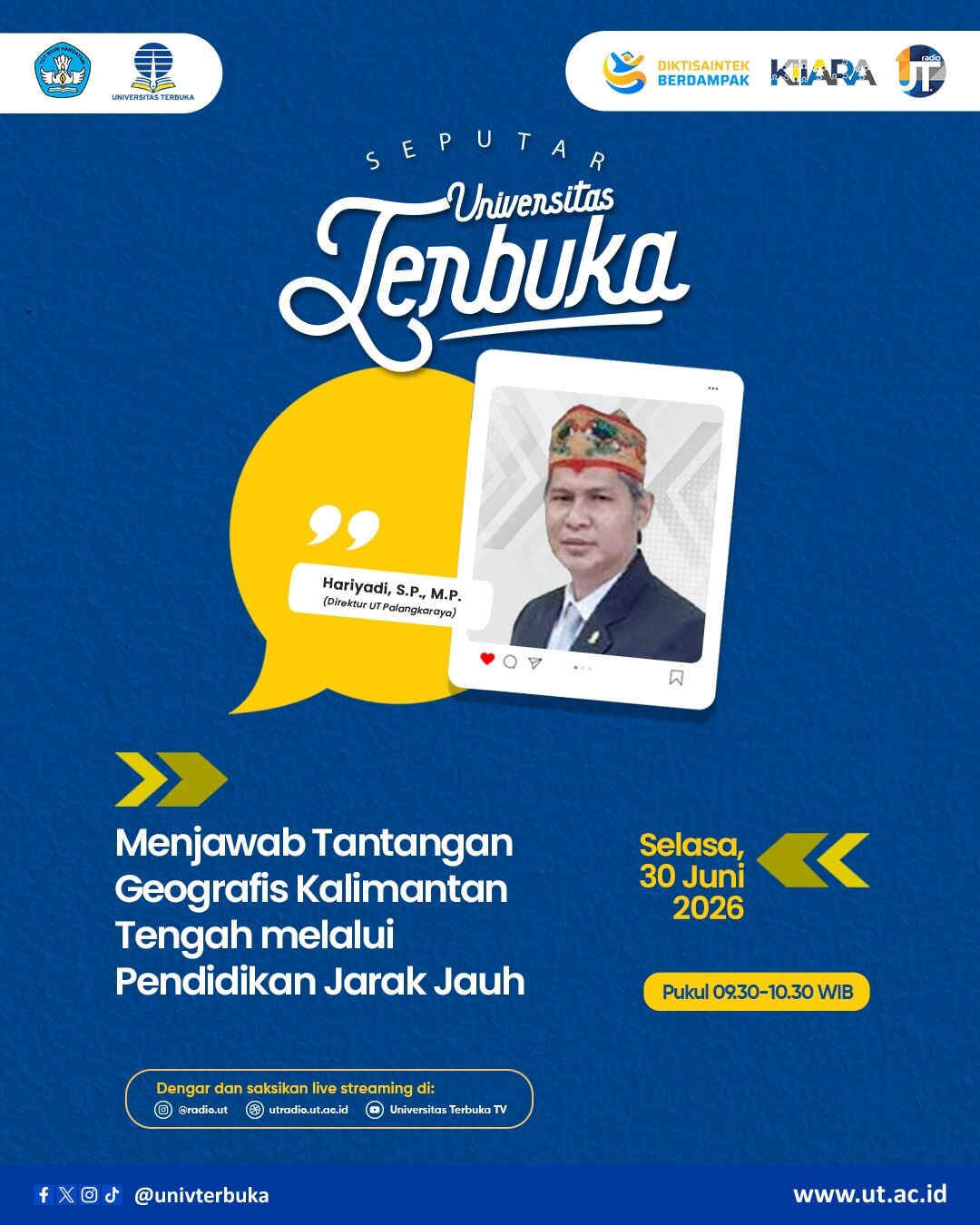 Menjawab Tantangan Geografis Kalimantan Tengah melalui Pendidikan Jarak Jauh