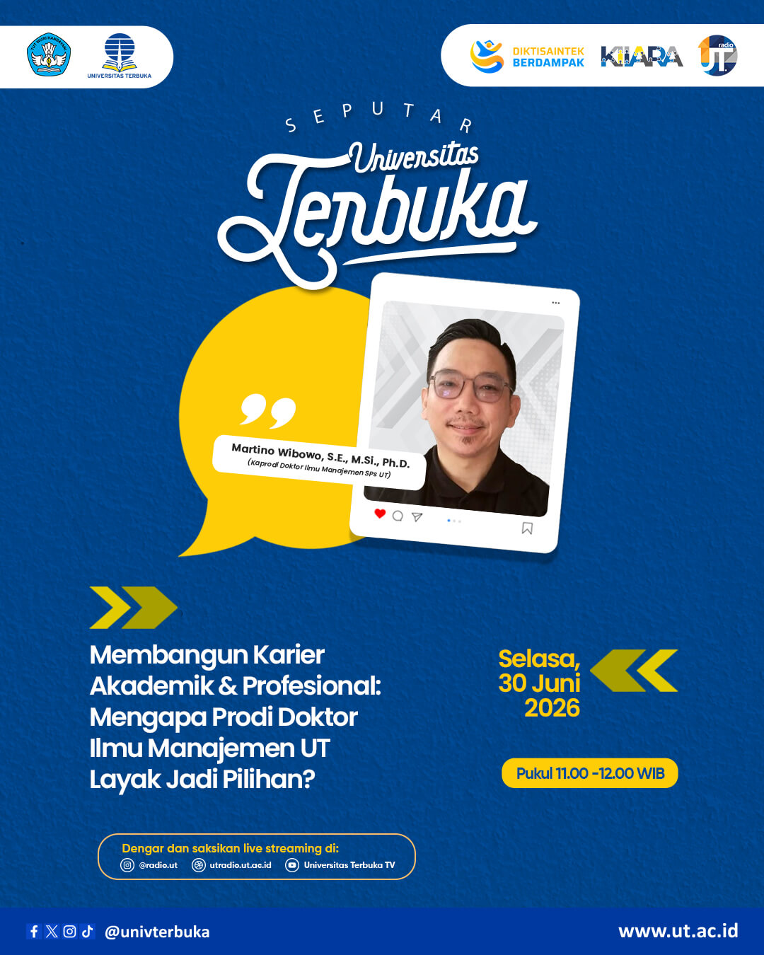 Membangun Karier Akademik & Profesional: Mengapa Prodi Doktor Ilmu Manajemen UT Layak Jadi Pilihan?