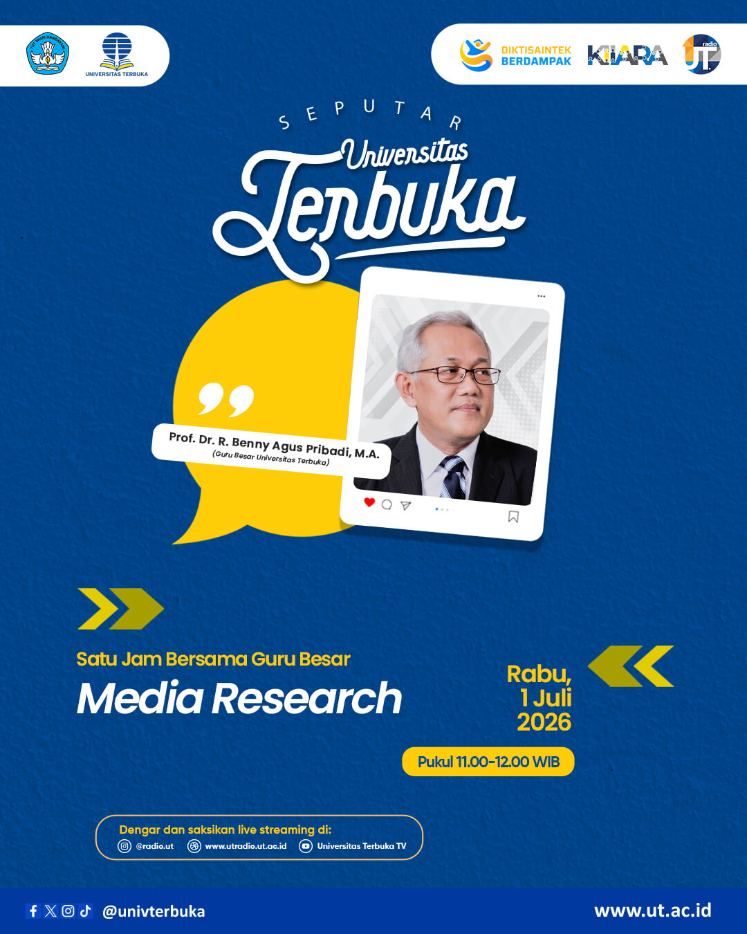 Satu Jam Bersama Guru Besar: Media Research