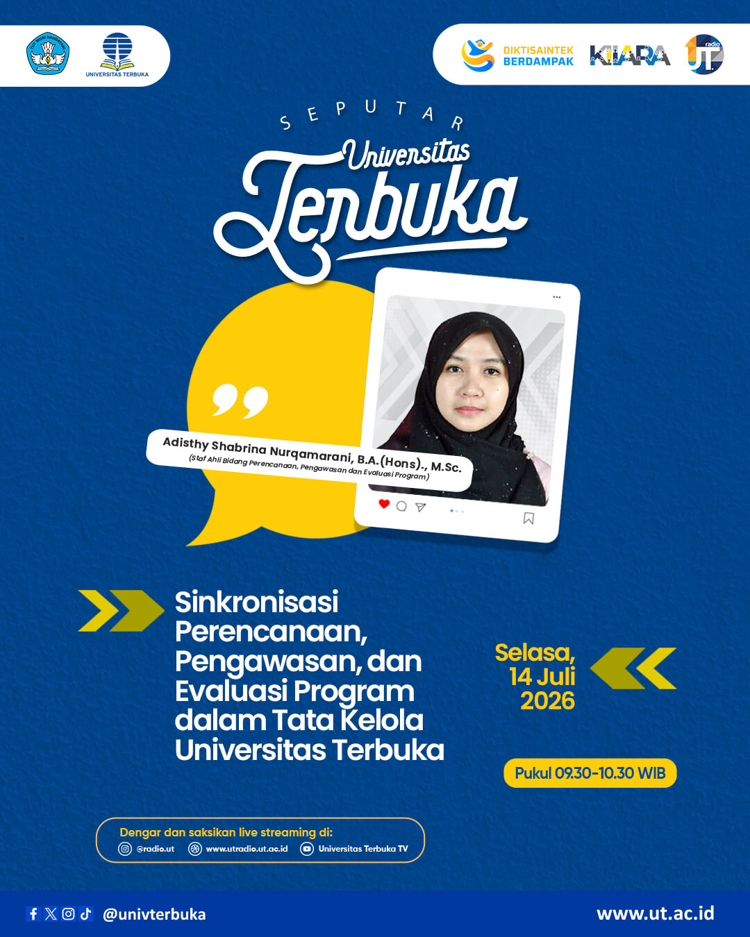 Sinkronisasi Perencanaan, Pengawasan, dan Evaluasi Program dalam Tata Kelola Universitas Terbuka