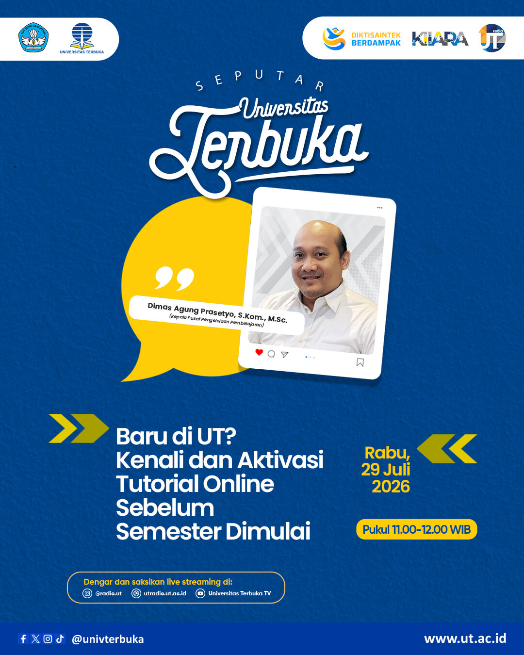 Baru di UT? Kenali dan Aktivasi Tutorial Online Sebelum Semester Dimulai
