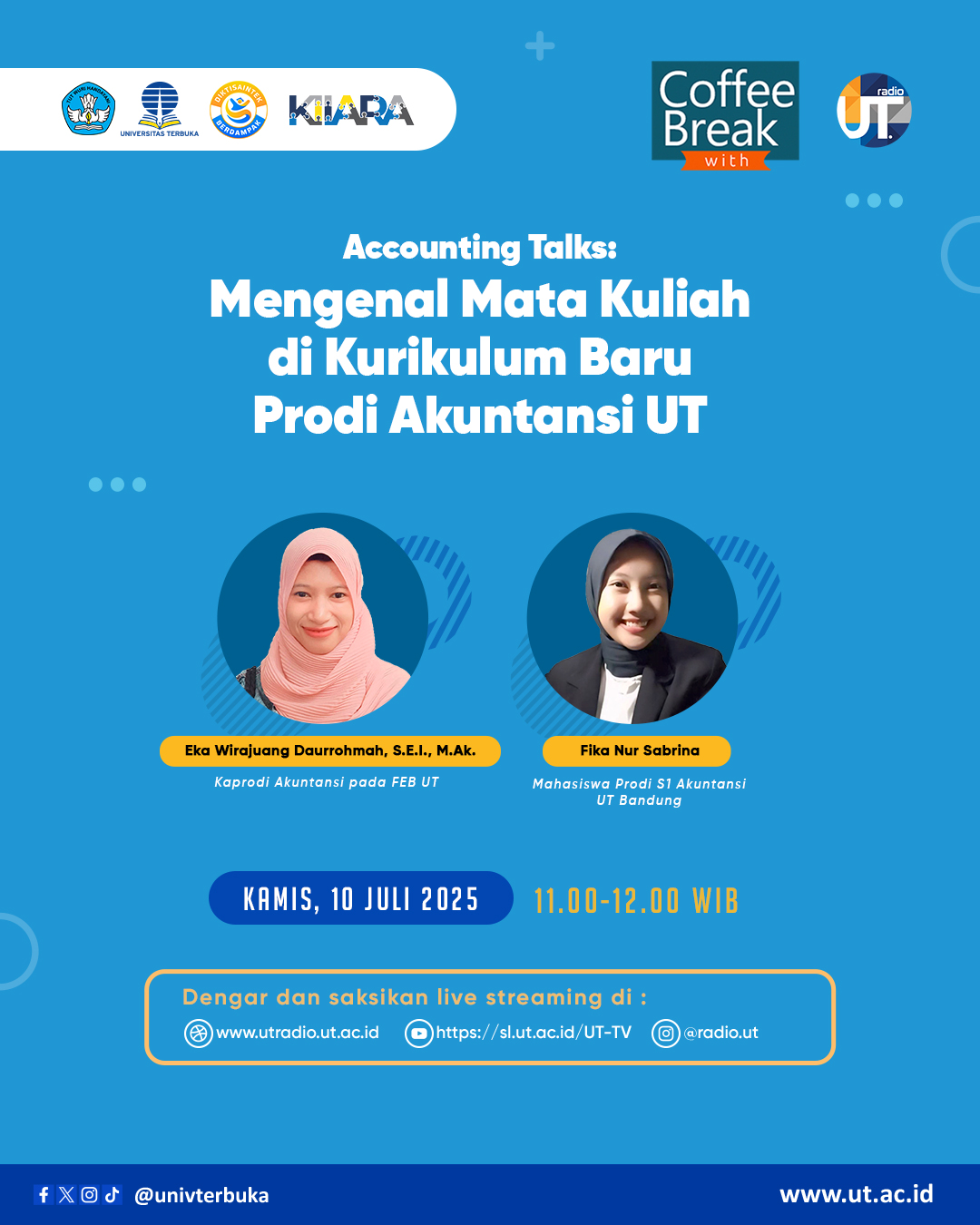Accounting Talks  "Mengenal Mata Kuliah di Kurikulum Baru Prodi Akuntansi UT"